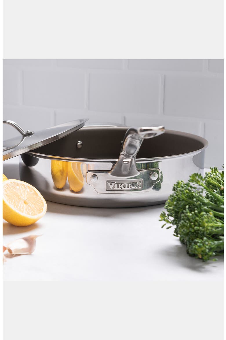 PureGlide Pro 3-Ply 4.5-Quart Sautée Pan with Lid, Alternate, color, STAINLESS STEEL