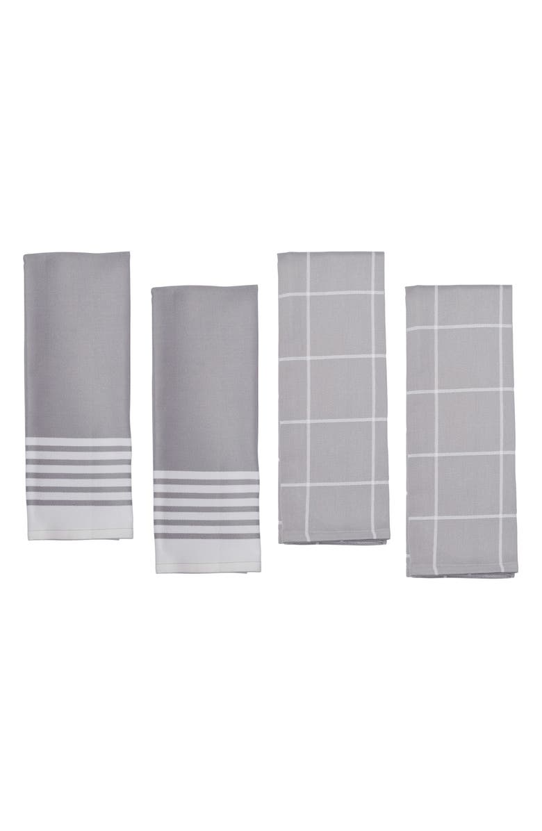 ZWILLING Assorted Set of 4 Cotton Kitchen Towels, Main, color,