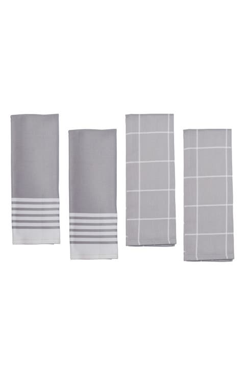 Assorted Set of 4 Cotton Kitchen Towels