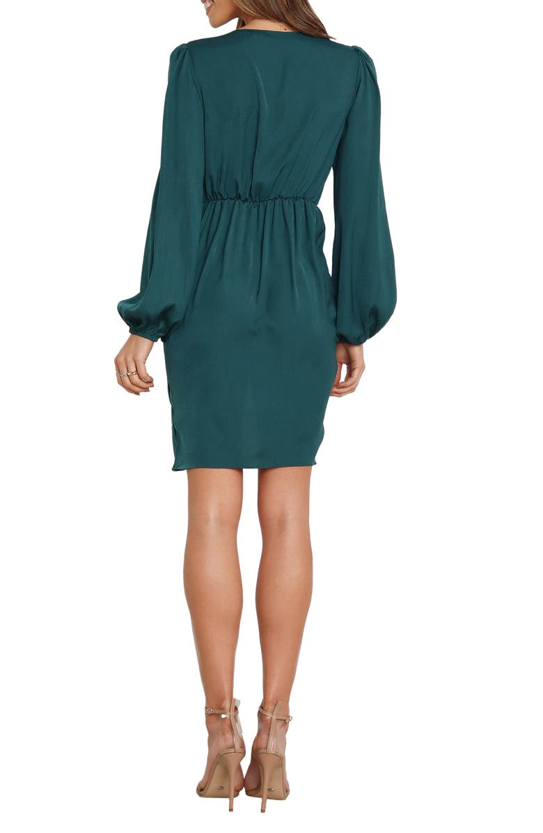 Petal & Pup Kataleya Center Twist Long Sleeve Dress, Alternate, color, Emerald