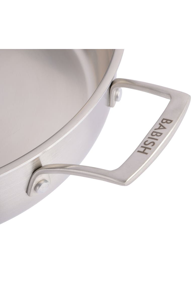 5 Qt Heavy Duty Nonstick Stainless Steel Sauté Pan with Lid, Oven & Induction Safe, Alternate, color, Stainless Steel