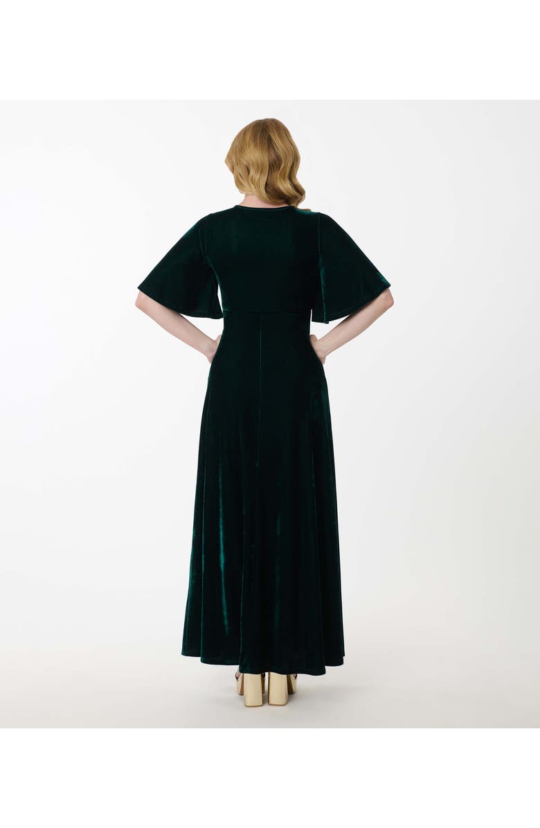 Smak Parlour Cut Out Knit Maxi Dress, Alternate, color, Emerald