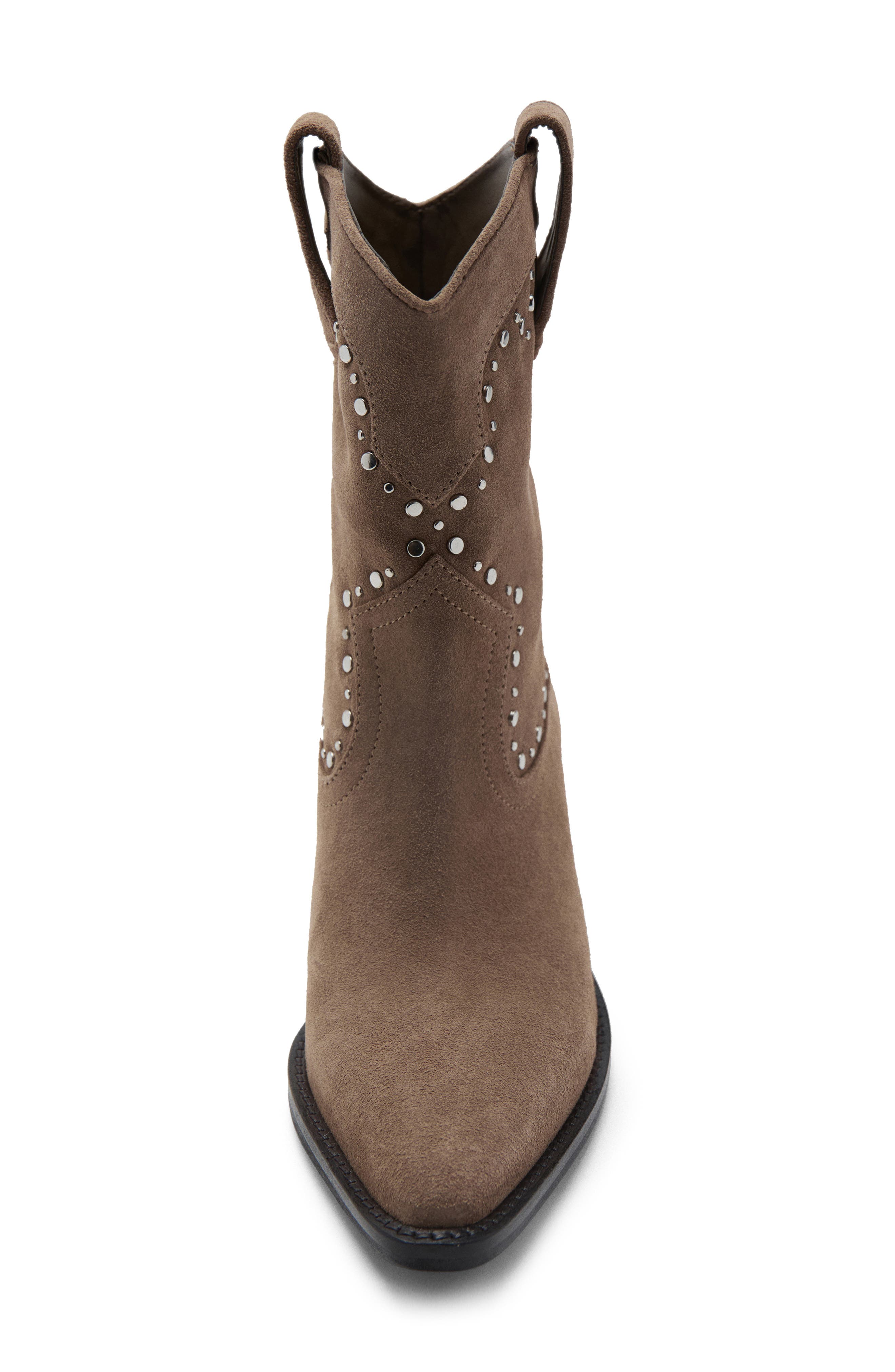 MANGO Pointed Toe Western Boot, Alternate, color, Sand