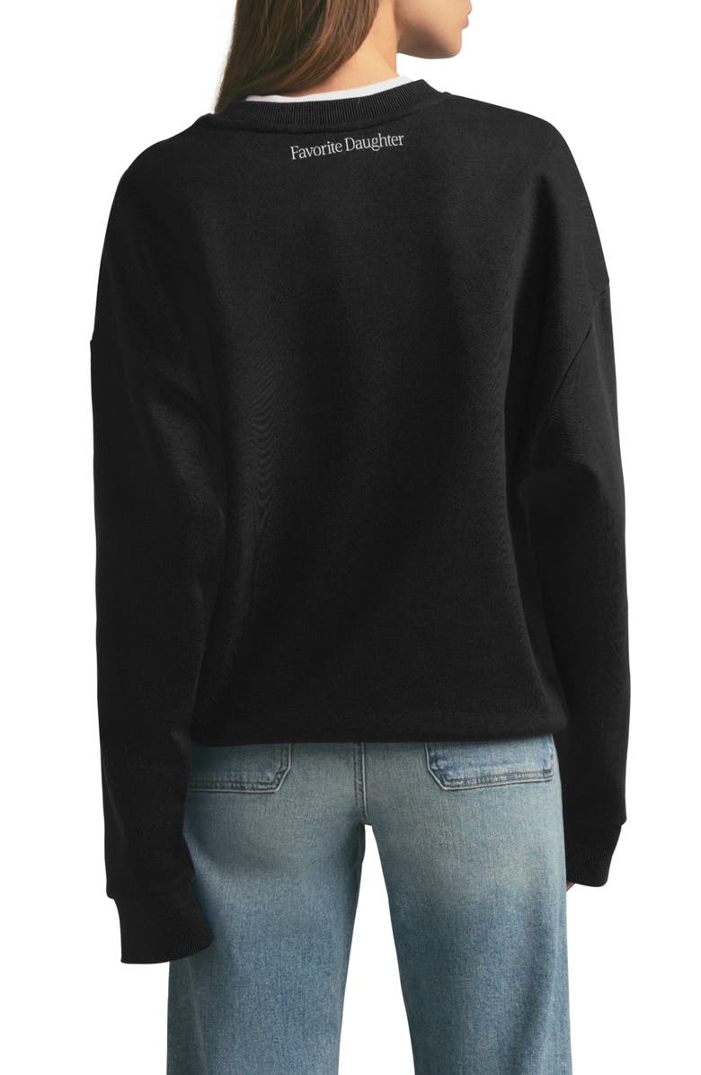 Favorite Daughter Go Sports Sweatshirt, Alternate, color, Black/ White