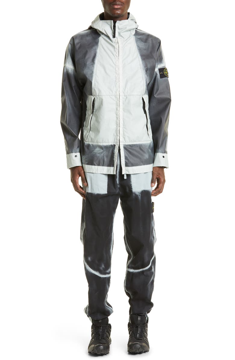 Stone Island Mussola Gommata Hooded Jacket, Alternate, color, 