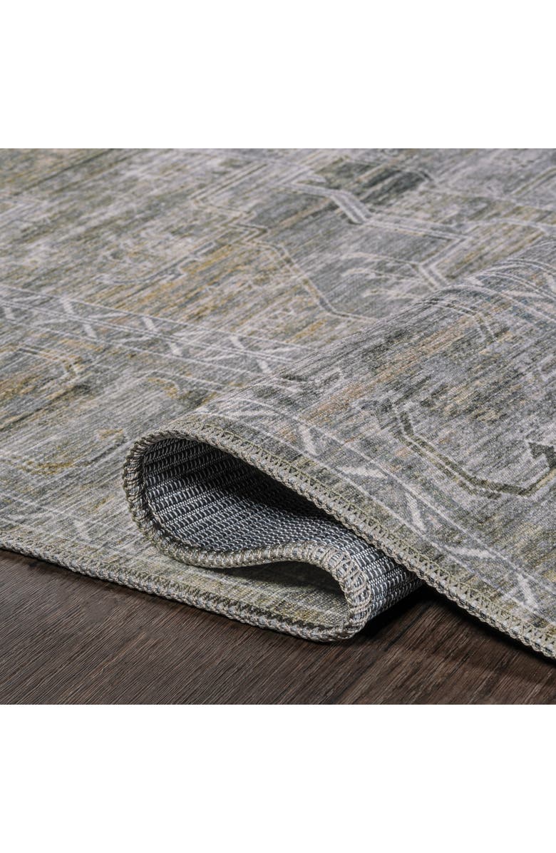 JONATHAN Y Alanya Ornate Medallion Machine-Washable Area Rug, Alternate, color, Gray/Mustard