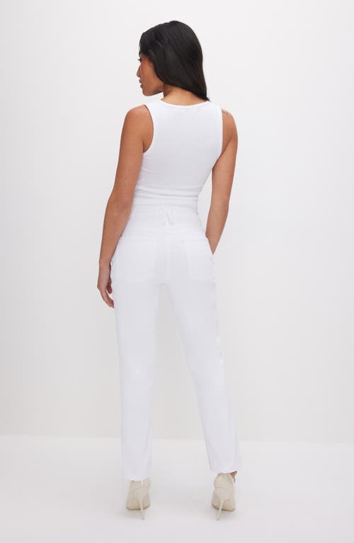 Good American Good Standard Straight Leg Jeans In White