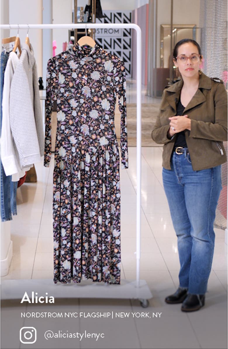 Fernanda Floral Long Sleeve Knit Dress, sales video thumbnail