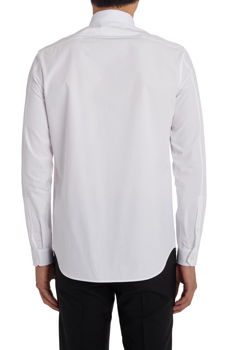 Valentino Stud Collar Cotton Poplin Button-Up Shirt, Alternate, color, 