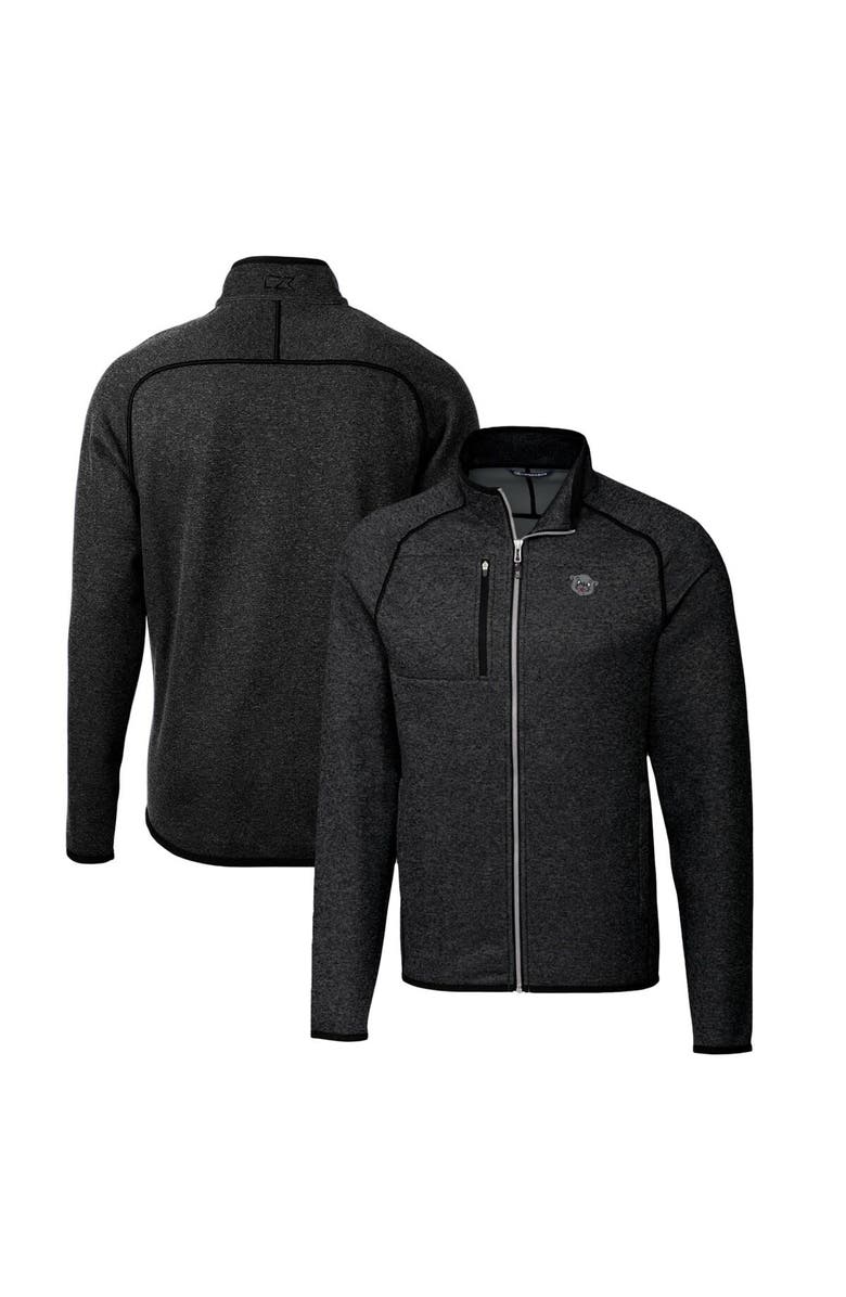 Cutter & Buck Men's Cutter & Buck Heather Charcoal Cincinnati Bearcats Mainsail Sweater-Knit Full-Zip Jacket, Alternate, color,