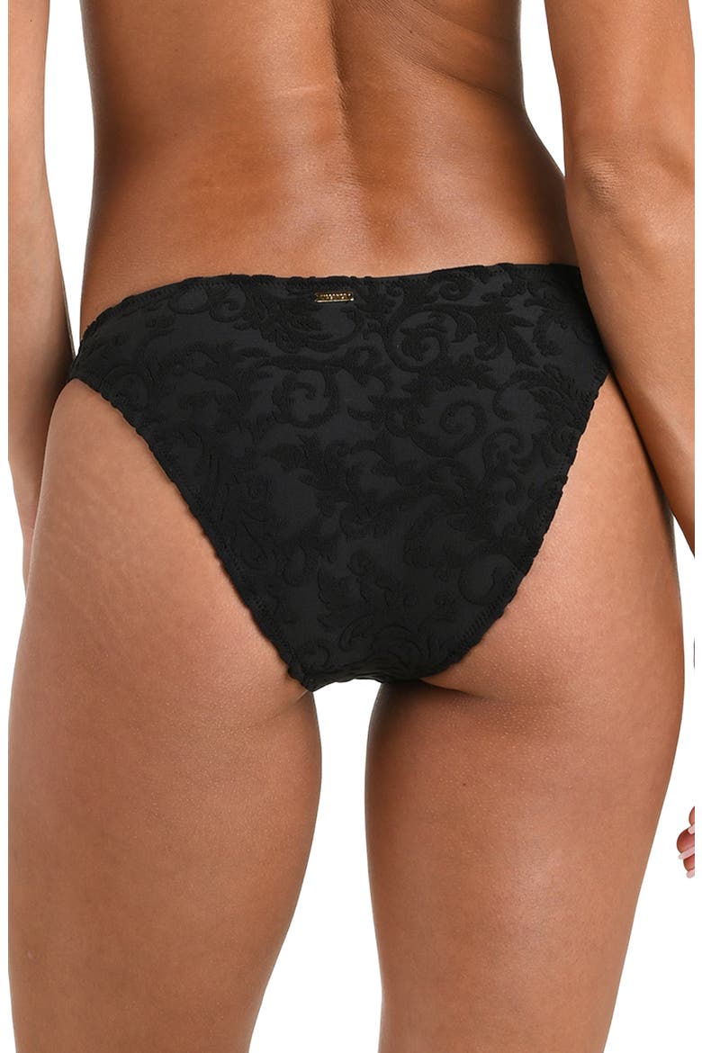 Jean Jacquard Terry Bikini Bottoms, Alternate, color, BLACK