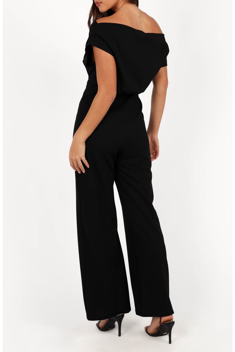 Erina Off the Shoulder Jumpsuit, Alternate, color, BLACK