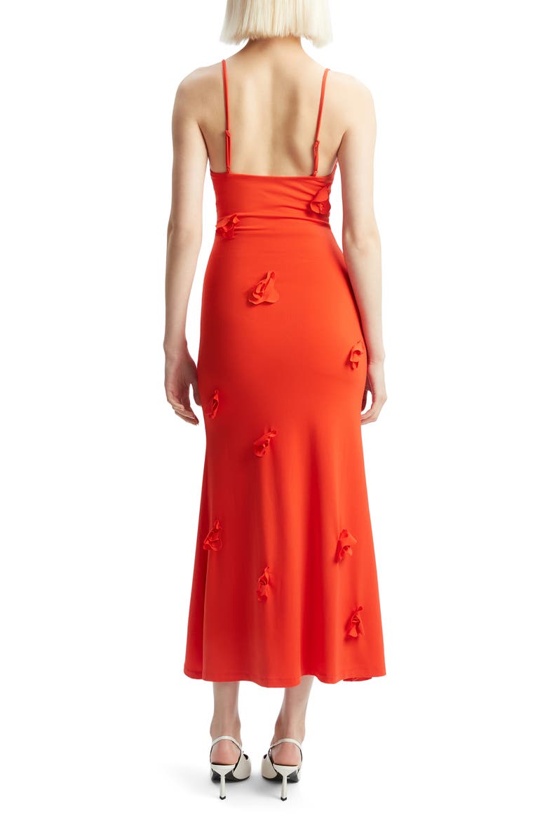 Lanae Jersey Midi Dress, Alternate, color, FIRE RED