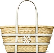 Tory Burch Ella Small Straw Basket Tote