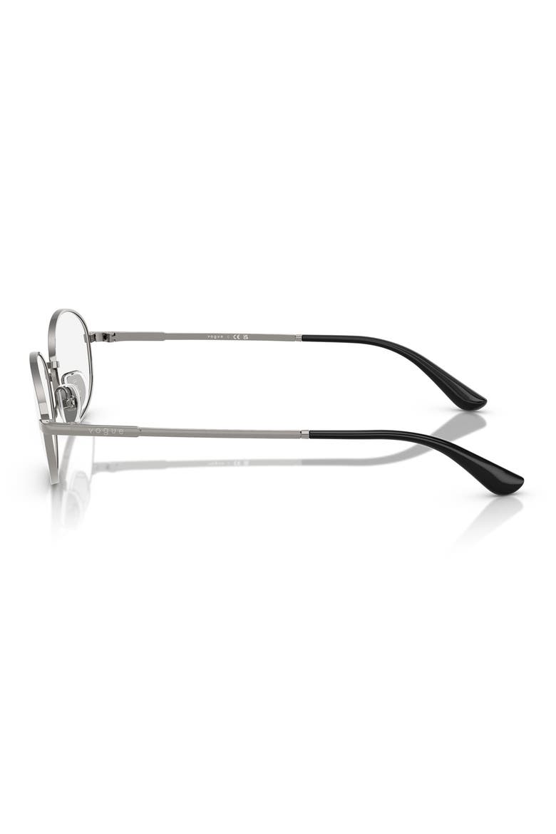 52mm Oval Optical Glasses, Alternate, color, GUNMETAL