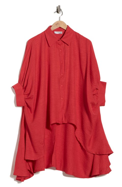 Oversized Button-Up Top