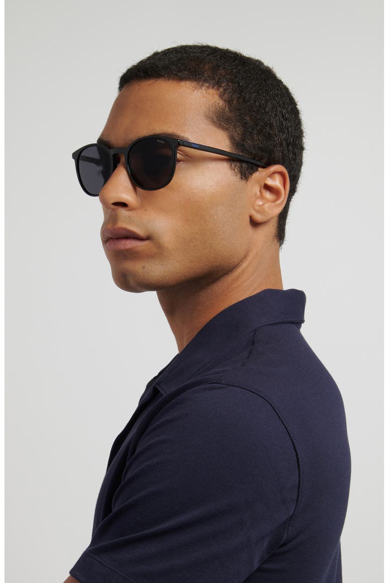 Panthos 53mm Round Sunglasses, Alternate, color, BLACK/ GREY