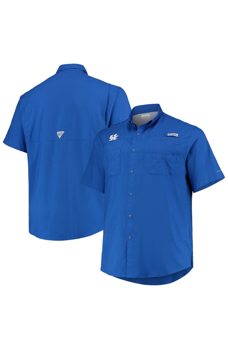 Columbia Men's Columbia Royal Kentucky Wildcats Big & Tall Tamiami Omni-Shade Button-Down Shirt, Alternate, color, Royal