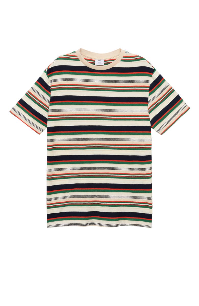 MANGO Stripe Cotton Terry Cloth T-Shirtr, Alternate, color, 