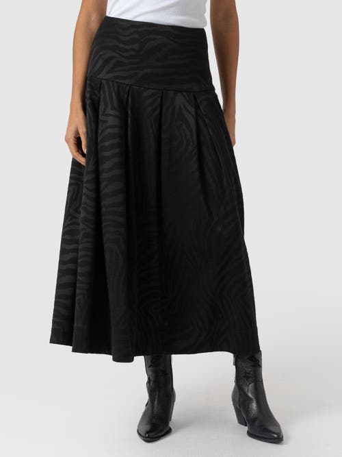 Saint And Sofia Saint + Sofia Everly Pleated Skirt In Black