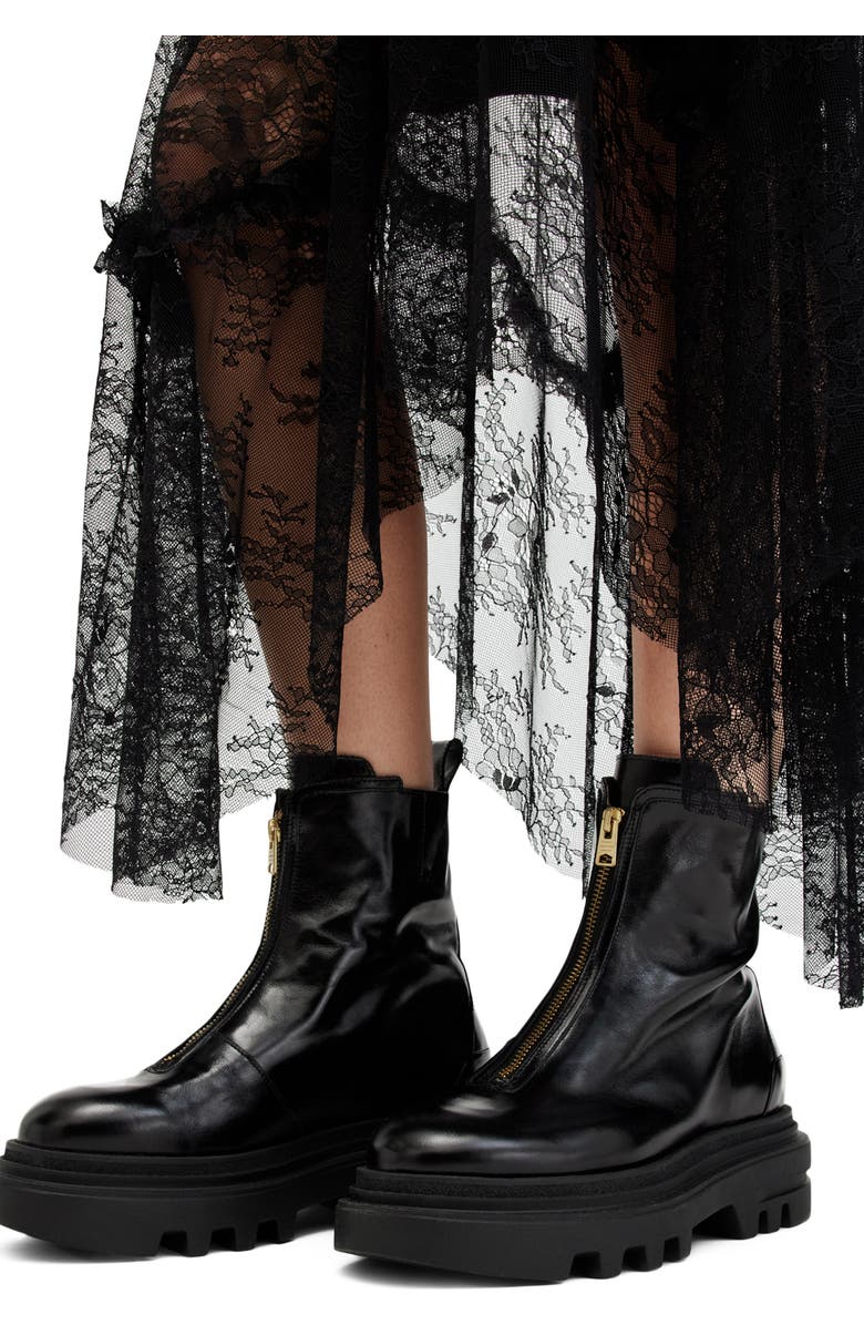 AllSaints Othello Lug Sole Platform Bootie, Alternate, color,