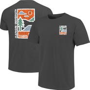 IMAGE ONE Men's Graphite Clemson Tigers Comfort Colors Minimal Vista Distressed Graphics T-Shirt
