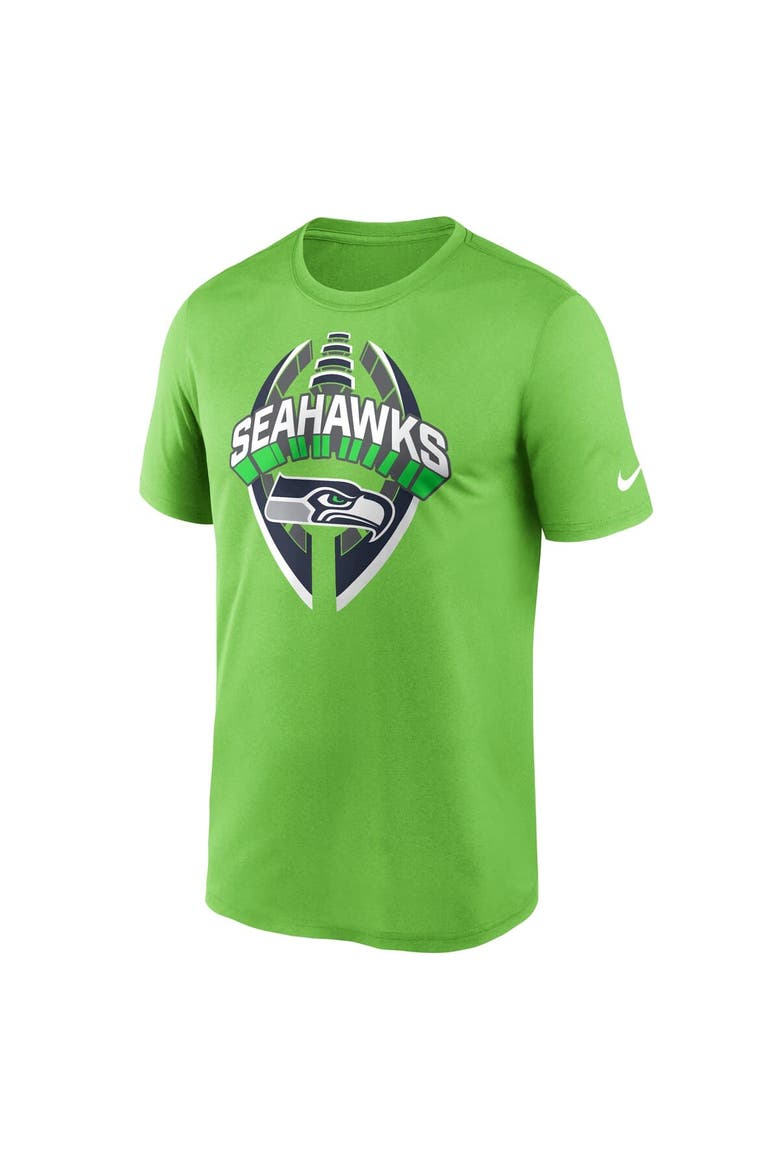 Men's Nike Neon Green Seattle Seahawks Legend Icon Performance T-Shirt, Alternate, color, Neon Green