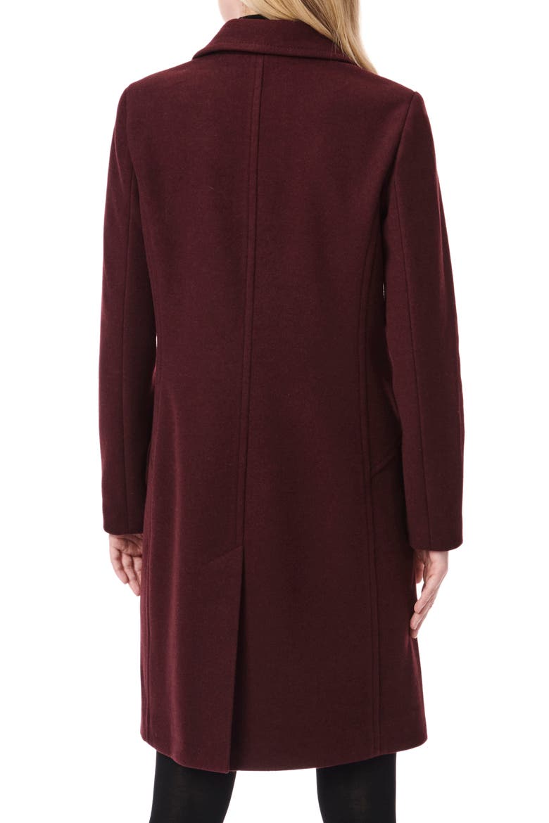 Double Breasted Coat, Alternate, color, BERRY WINE