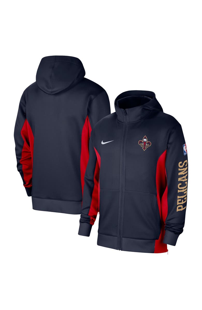 Nike Men's Nike Navy New Orleans Pelicans 2023/24 Authentic Showtime Full-Zip Hoodie, Main, color, Navy