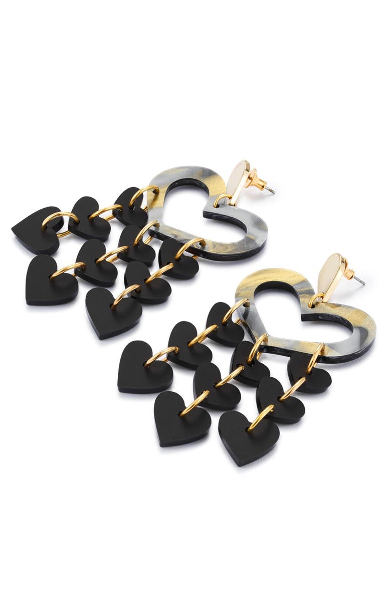 Toolally Heart Chandeliers - Black Swirl, Alternate, color, Black Swirl