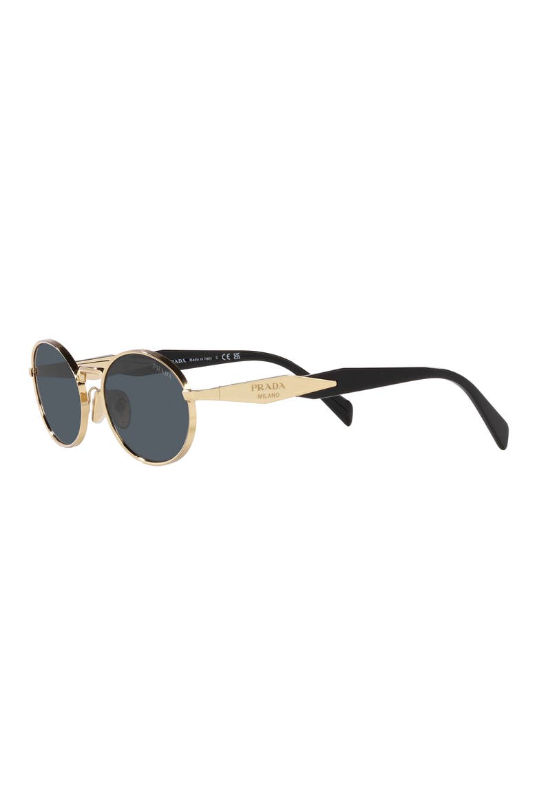 55mm Oval Sunglasses, Alternate, color, DARK GREY