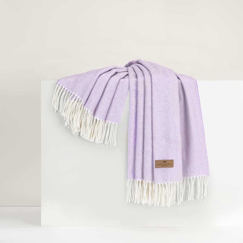 Lands Downunder Italian Herringbone Throw In Purple