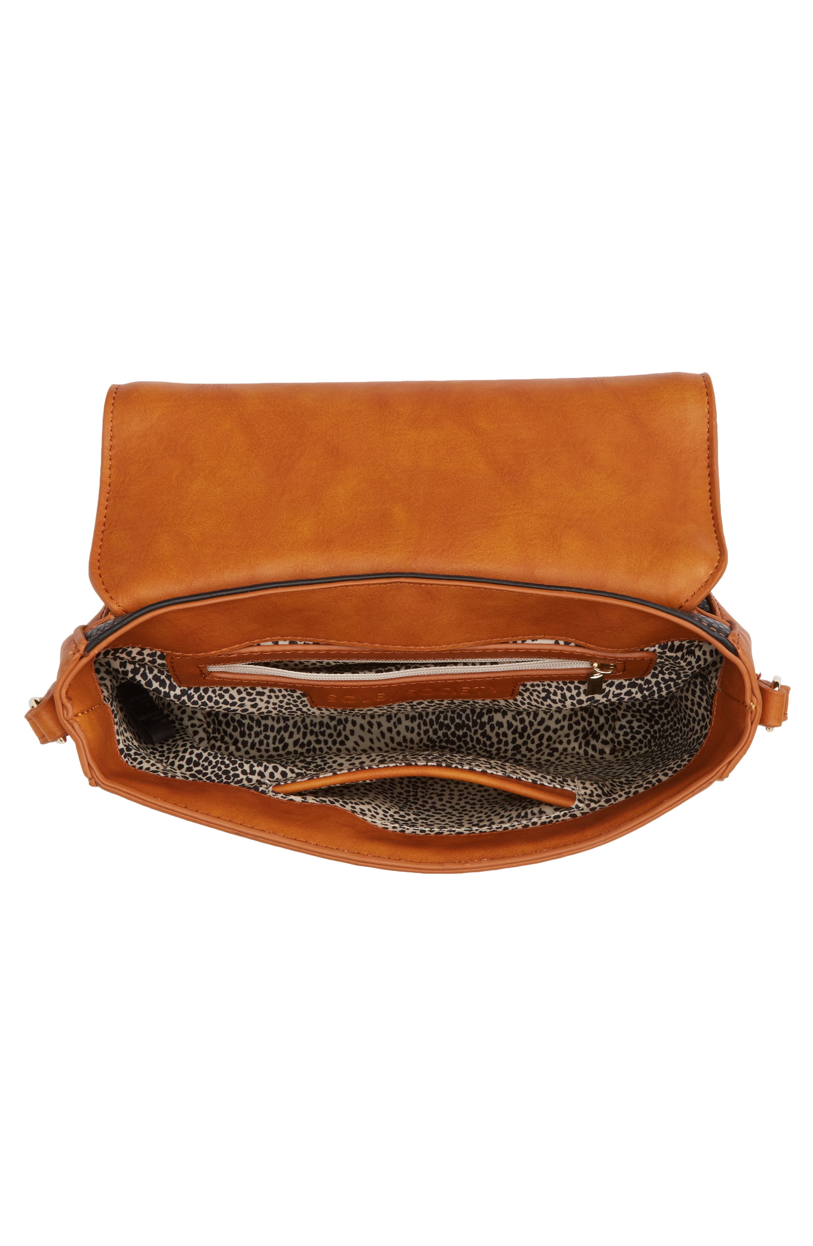 Sole Society Finnigan Faux Leather Crossbody Bag, Alternate, color, 