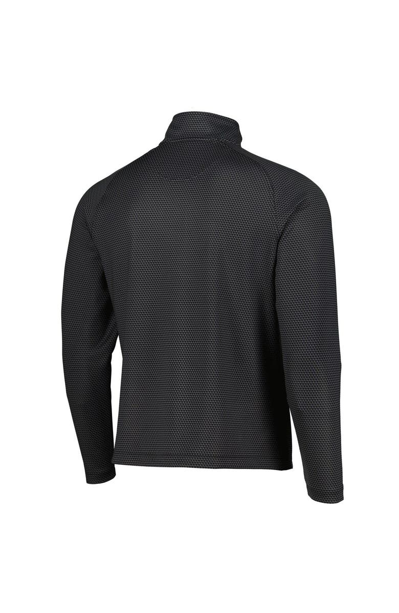 Fairway & Greene Men's Fairway & Greene Black 2024 Presidents Cup Micro Print Quarter-Zip Pullover Jacket, Alternate, color,