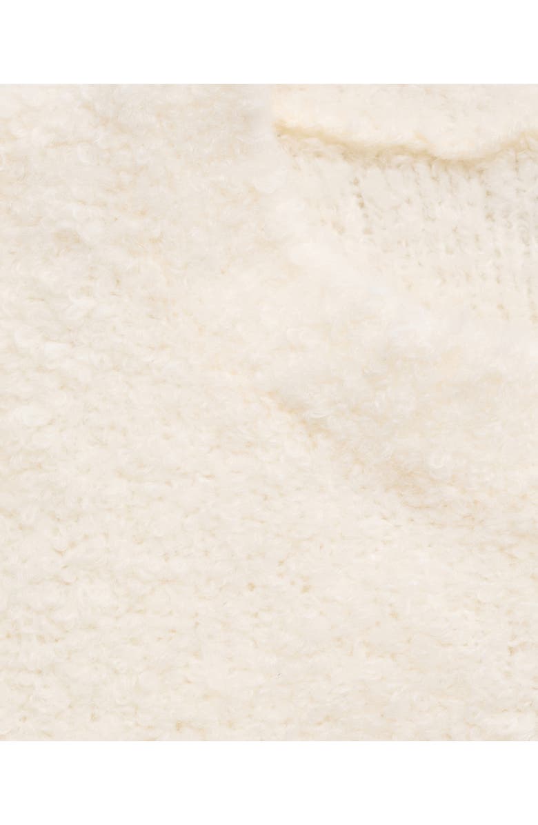 MANGO Bouclé Effect Pajama Sweater, Alternate, color, Ivory White