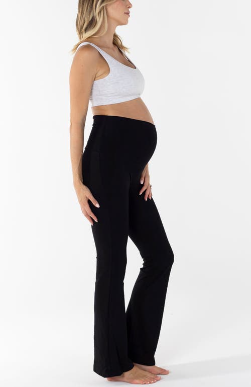 Angel Maternity New Deluxe Flare Black Legging In Black