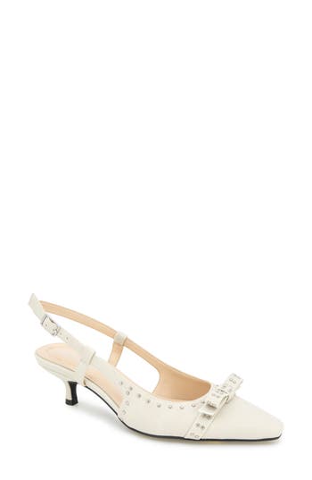 Reaction Kenneth Cole Manchester Slingback Kitten Heel Pump In White