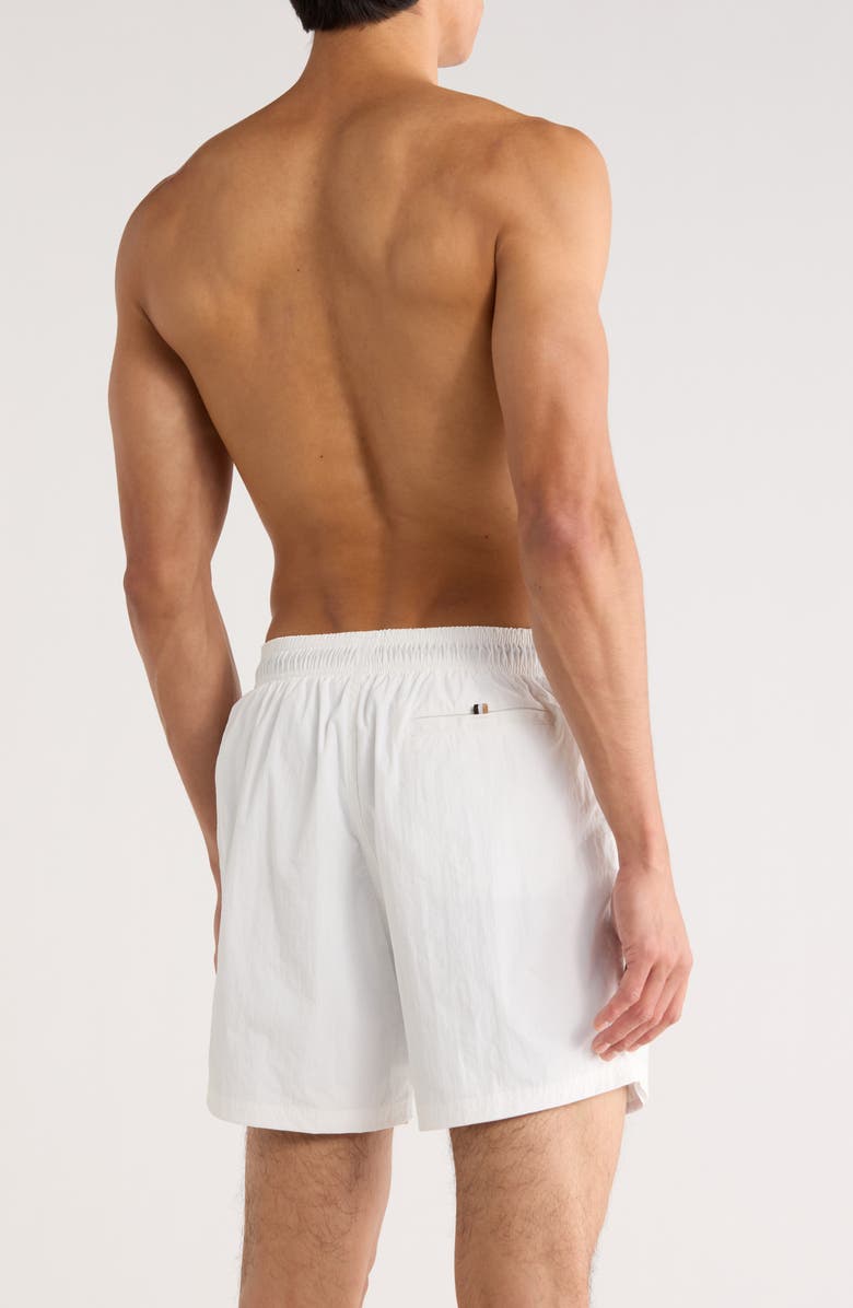 BOSS Octopus Swim Trunks, Alternate, color, White