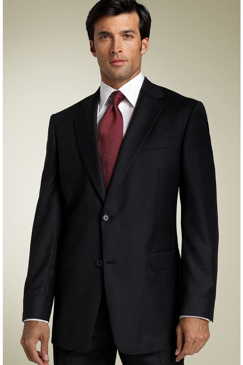 'Capital Collection' Grey Wool Suit, Main, color, GREY