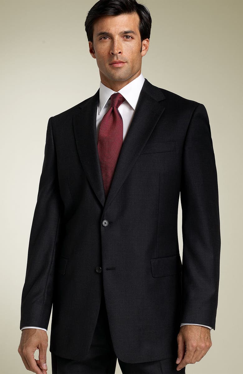 Hart Schaffner Marx 'Capital Collection' Grey Wool Suit, Main, color, 