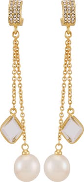 Vince Camuto Dangle Earrings with Freshwater Pearl Crystal Drop