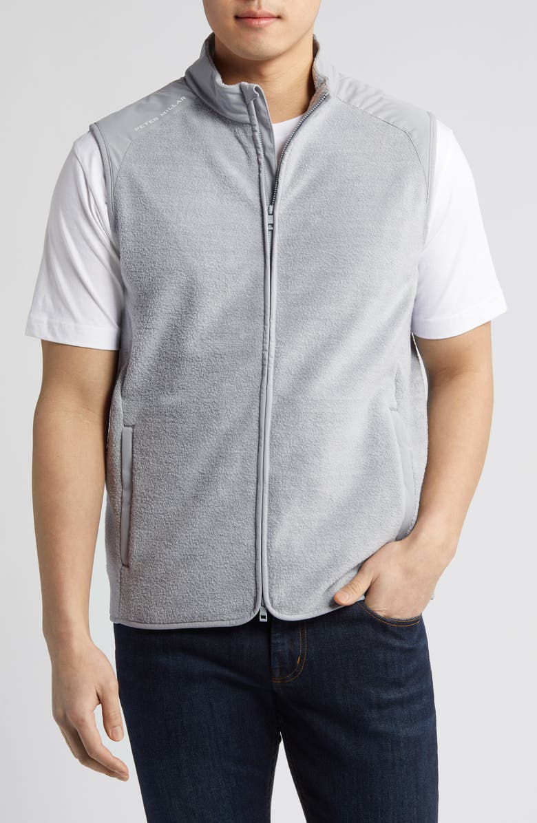 Peter Millar Fade Zip-Up Fleece Vest, Main, color,