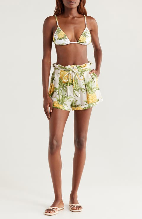 Delicate Pineapple Cotton Shorts