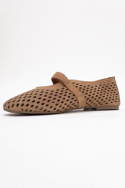 Forever & Always Shoes Arian Leather Ballet Flat In Brown