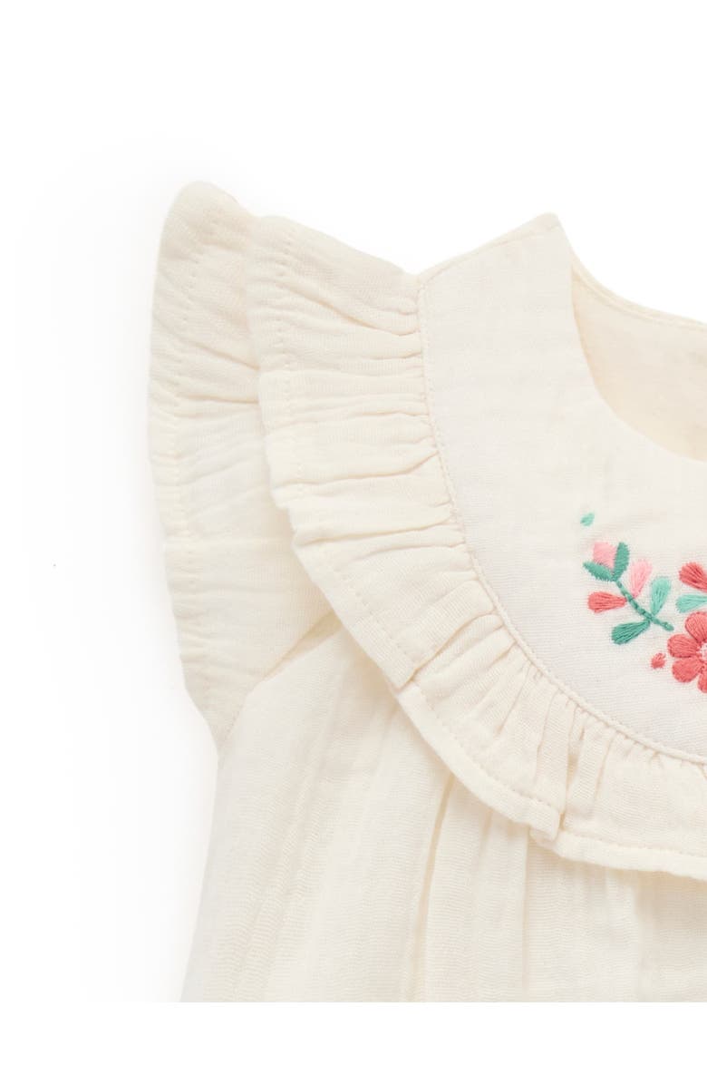 Purebaby Embroidered Top and Bloomer Set, Alternate, color, Silhouette Print