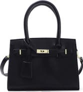 Adornia Faux Leather Top Handle Bag