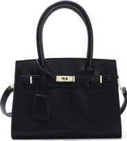 Adornia Faux Leather Top Handle Bag