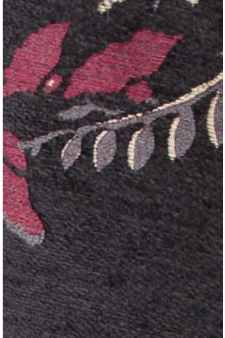 Reversible Jacquard Cape, Alternate, color, BLACK