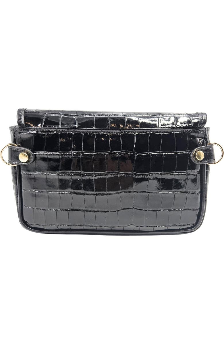 Madison Maison Moc Croc Small Crossbody, Alternate, color, Black