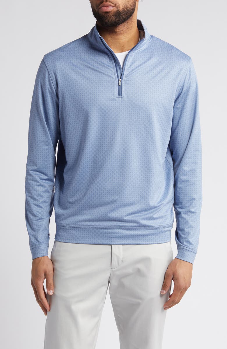 Peter Millar Crown Crafted Perth Skull In One Performance Quarter Zip Pullover, Main, color, 